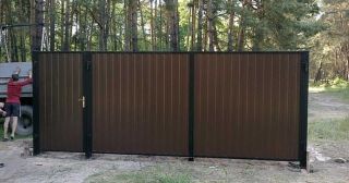 Купить распашные ворота из профнастила Первоуральск, цена от 2711 руб.